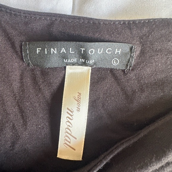 New Final Touch Bekah Comfy Romper In Black Size Large - Picture 3 of 4